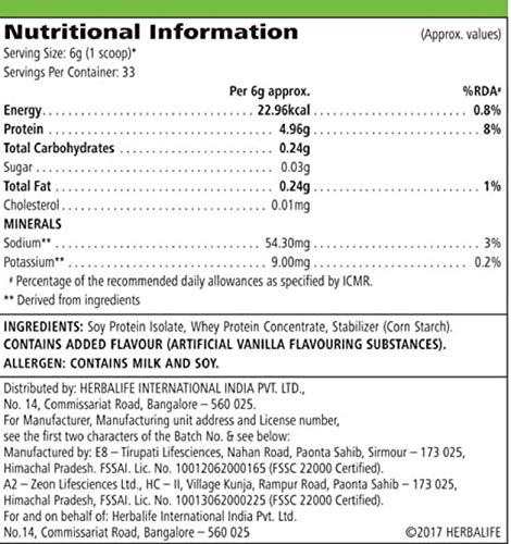 Herbalife Personalized Protein Powder, Soy and Whey Protein Blend, Adult Dietary Supplement - packaging