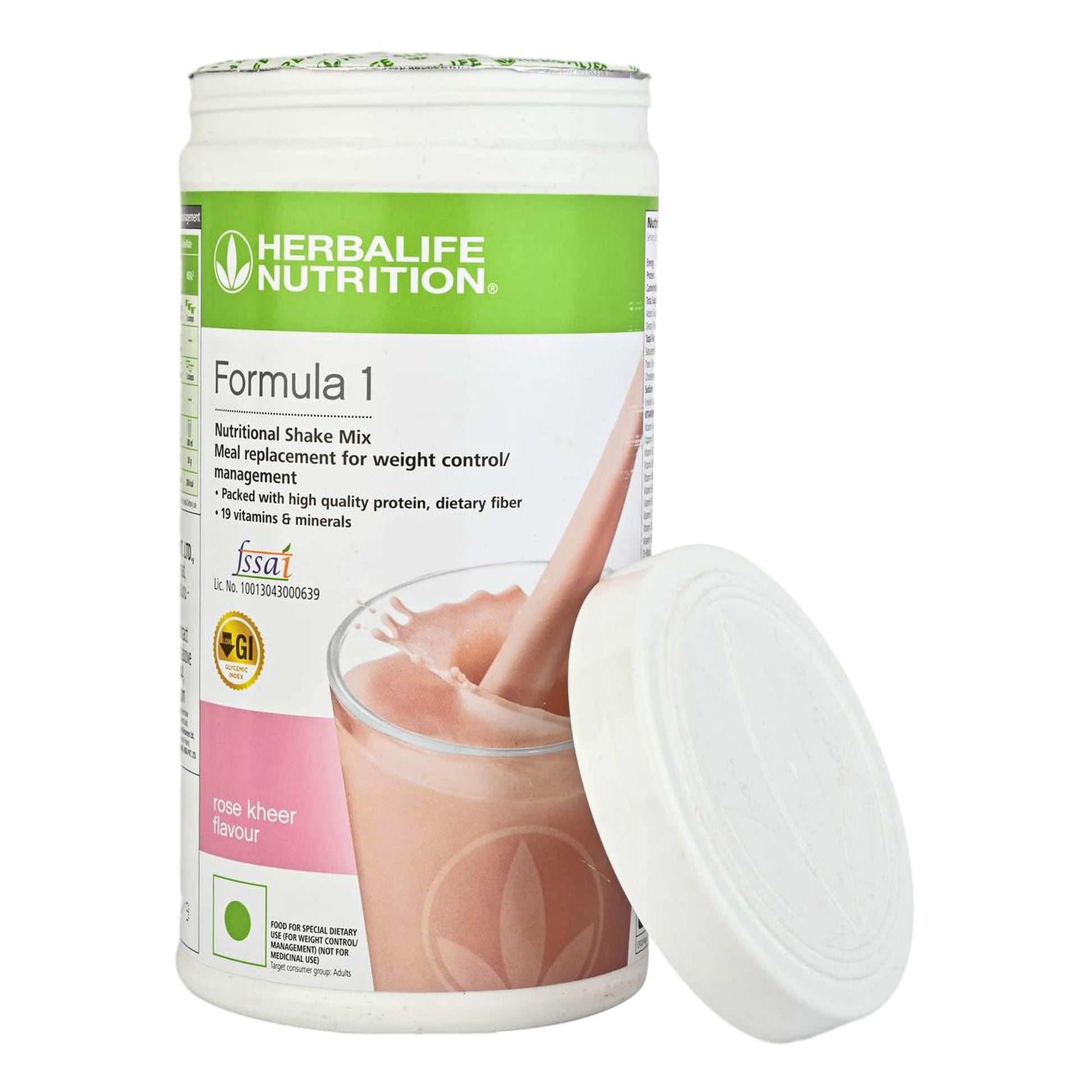 Herbalife Rose Kheer Meal Replacement Shake, 500g Powdered Mix - front view