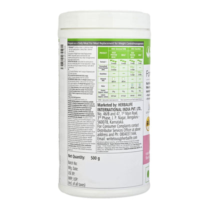 Herbalife Rose Kheer Meal Replacement Shake, 500g Powdered Mix - packaging