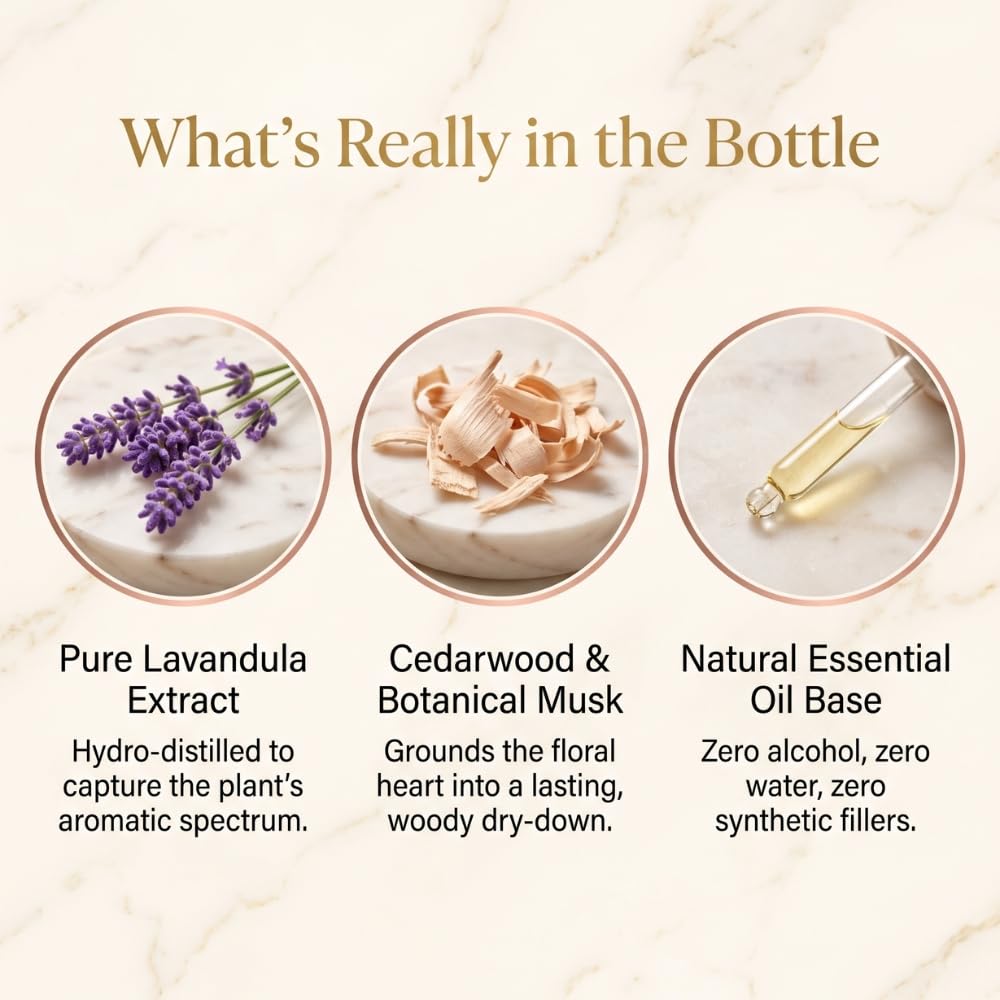 HERBEXO Attar Concentrated Perfume Oil, 6ml Roll-On Bottle, Alcohol-Free, Unisex - ingredients panel (27)