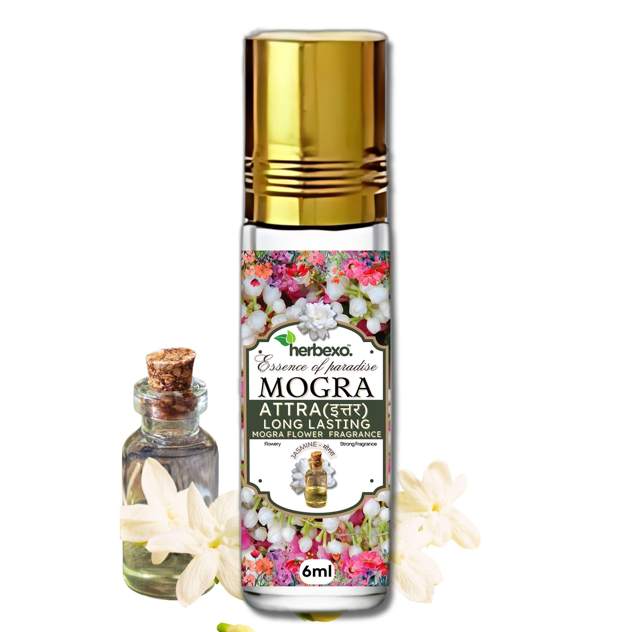 HERBEXO Attar Concentrated Perfume Oil, 6ml Roll-On Bottle, Alcohol-Free, Unisex (31)