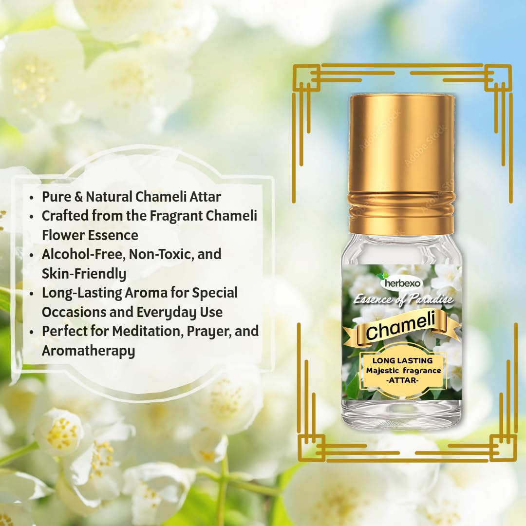 HERBEXO Attar Concentrated Perfume Oil, 6ml Roll-On Bottle, Alcohol-Free, Unisex - packaging (37)