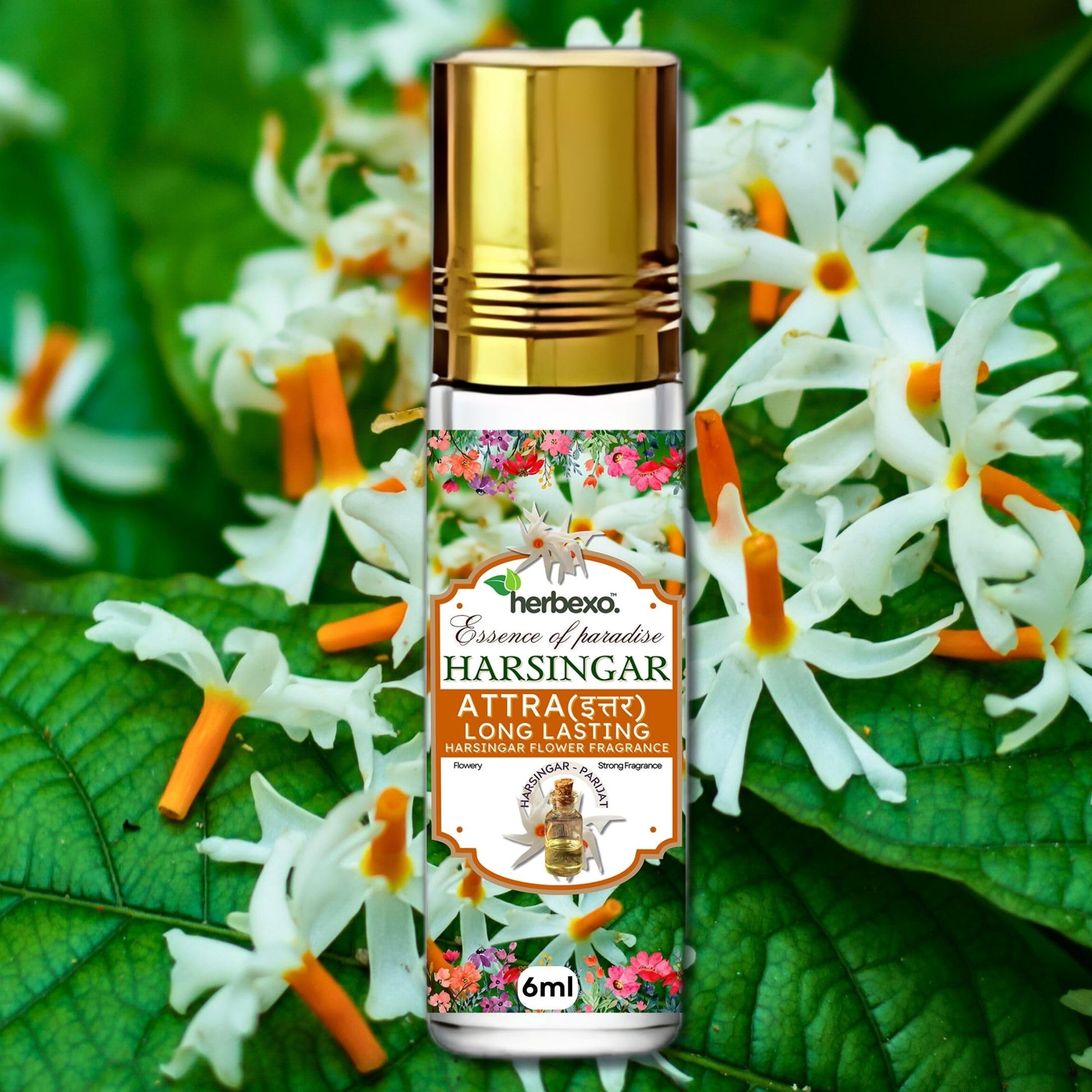 HERBEXO Attar Concentrated Perfume Oil, 6ml Roll-On Bottle, Alcohol-Free, Unisex - packaging (8)