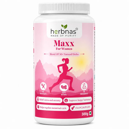 Herbnas Maxx for Women Powder, 300g, Ayurvedic Herbal Blend with Ashwagandha & Shatavari