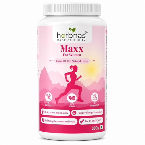 Herbnas Maxx for Women Powder, 300g, Ayurvedic Herbal Blend with Ashwagandha & Shatavari
