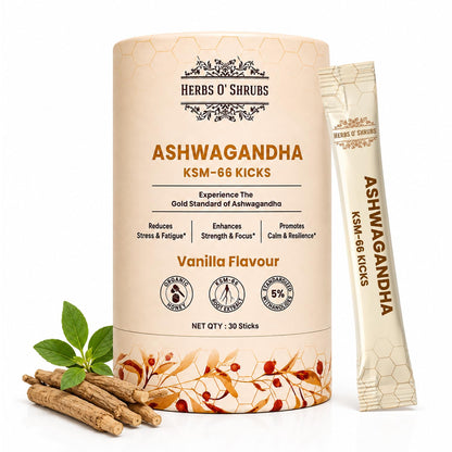 Herbs O' Shrubs KSM-66 Ashwagandha Honey Sticks, 400mg Root Extract with Organic Honey & Vanilla, Herbal Supplement (7)