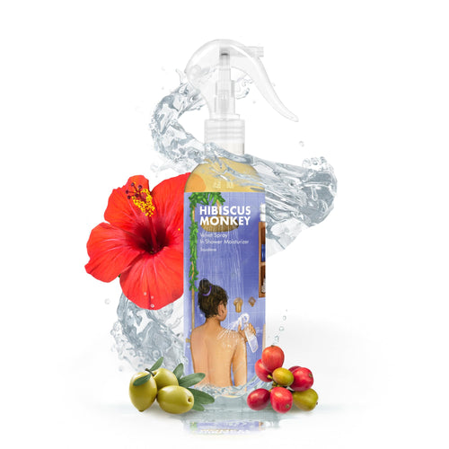HIBISCUS MONKEY Velvet Spray Squalene In Shower Body Moisturizer, 250ml, Olive Squalane, Castor Oil, Plant Salicylic Acid