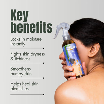 HIBISCUS MONKEY Velvet Spray Squalene In Shower Body Moisturizer, 250ml, Olive Squalane, Castor Oil, Plant Salicylic Acid - b