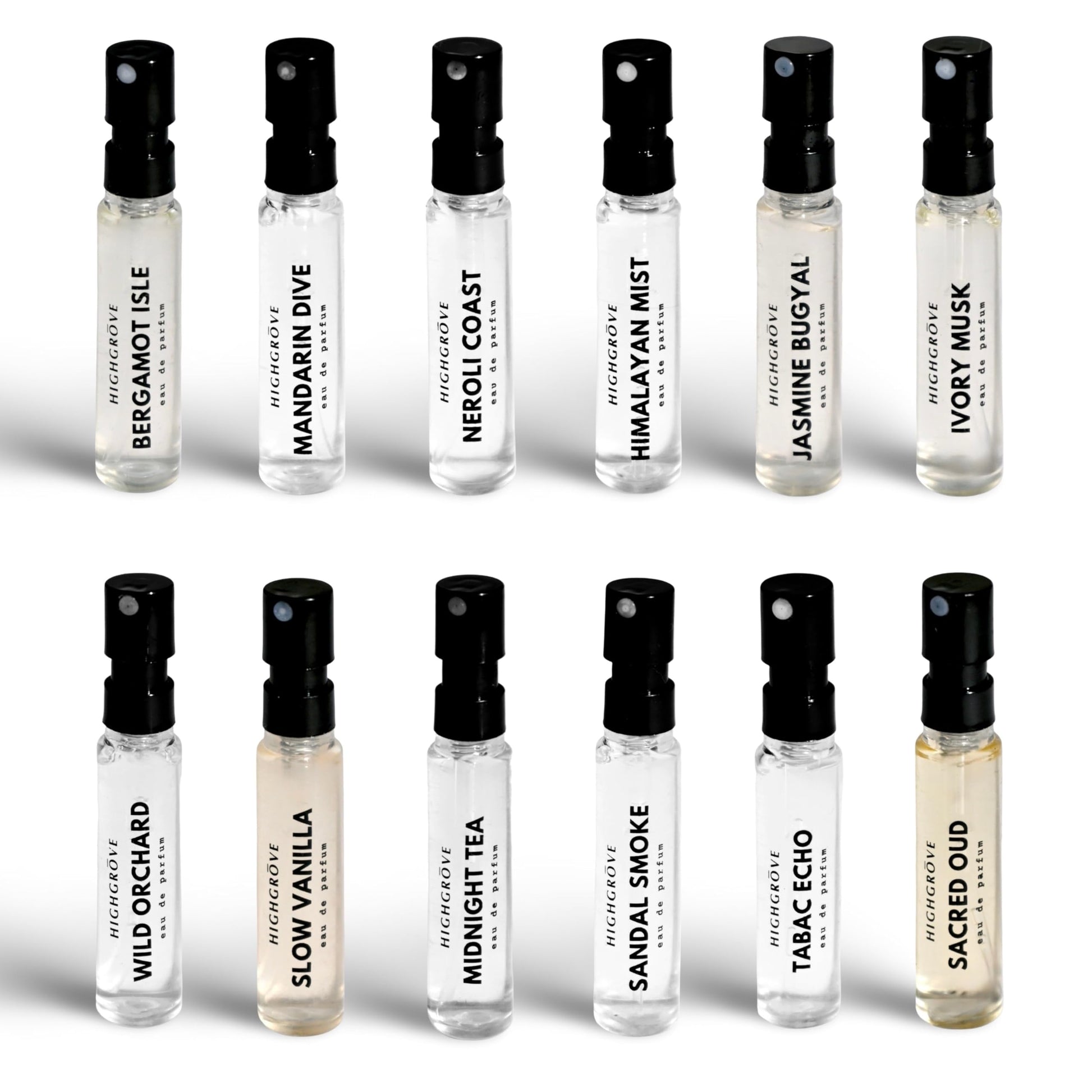 Highgrōve Rakshabandhan Discovery Set Eau De Parfum, 12 Vials x 3ml, Unisex Adult Perfume