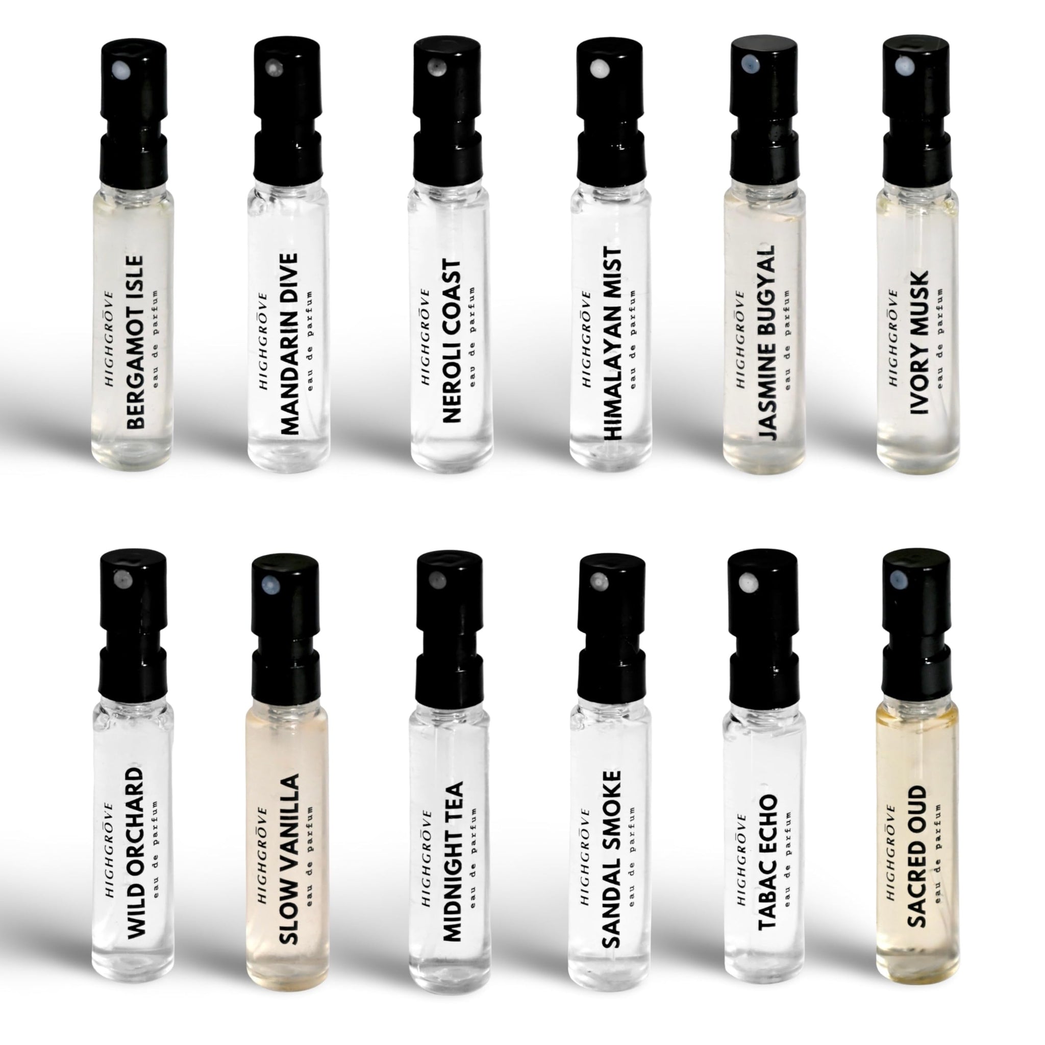 Highgrōve Rakshabandhan Discovery Set Eau De Parfum, 12 Vials x 3ml, Unisex Adult Perfume