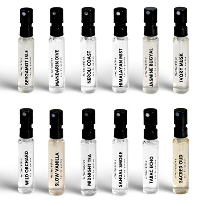 Highgrōve Rakshabandhan Discovery Set Eau De Parfum, 12 Vials x 3ml, Unisex Adult Perfume