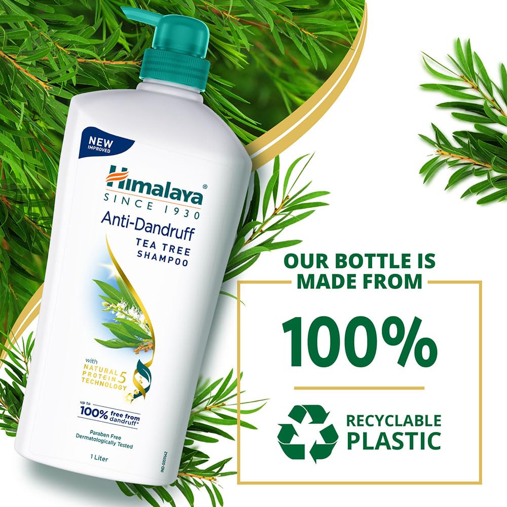 Himalaya Anti-Dandruff Shampoo with Tea Tree Oil and Aloe Vera, Herbal Scalp Shampoo - ingredients panel