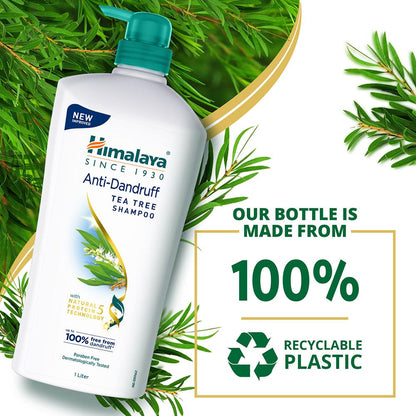 Himalaya Anti-Dandruff Shampoo with Tea Tree Oil and Aloe Vera, Herbal Scalp Shampoo - ingredients panel
