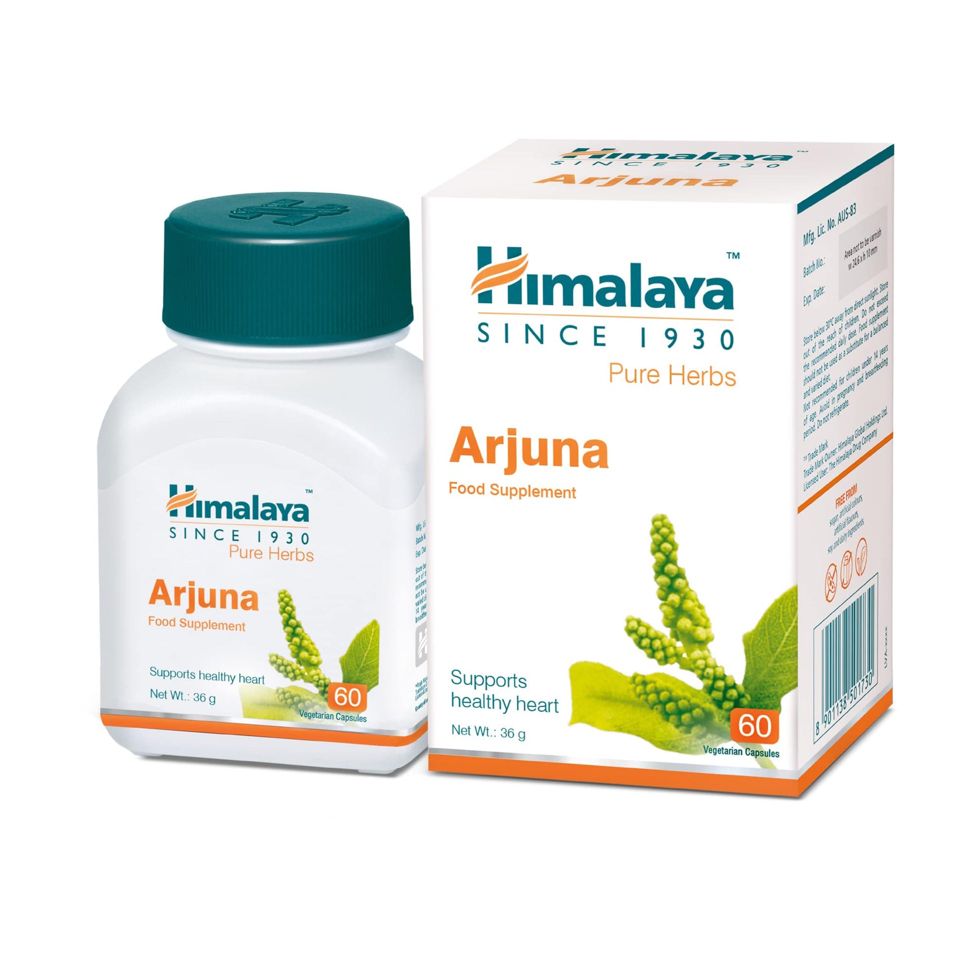 Himalaya Arjuna Herbal Supplement, 60 Tablets, Adult Unisex, India Origin