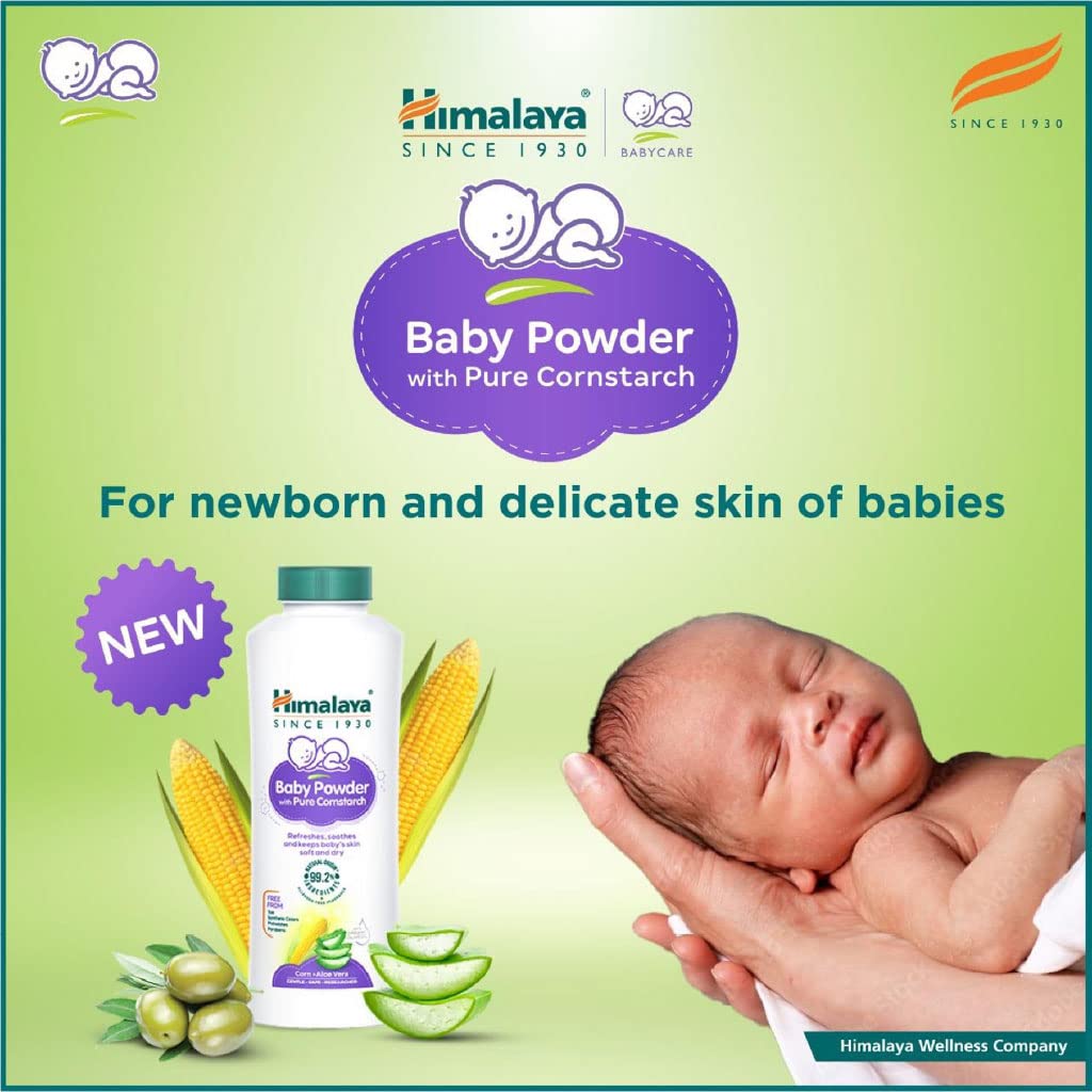 Himalaya Baby Powder with Olive Oil and Yashada Bhasma, Baby Care Powder - front view (13)