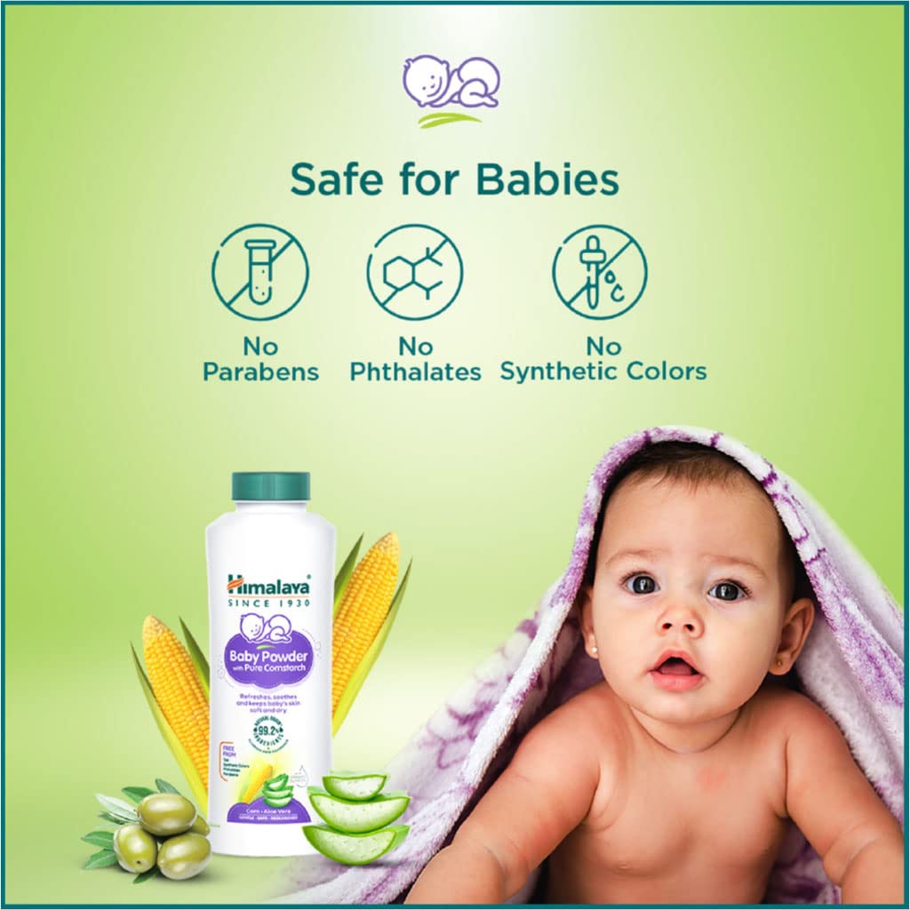 Himalaya Baby Powder with Olive Oil and Yashada Bhasma, Baby Care Powder - ingredients panel