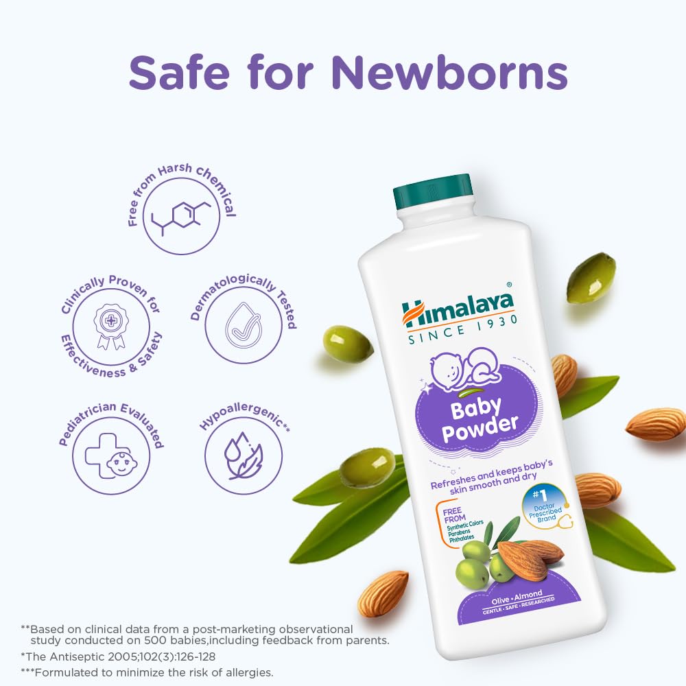 Himalaya Baby Powder with Olive Oil and Yashada Bhasma, Baby Care Powder - ingredients panel (23)