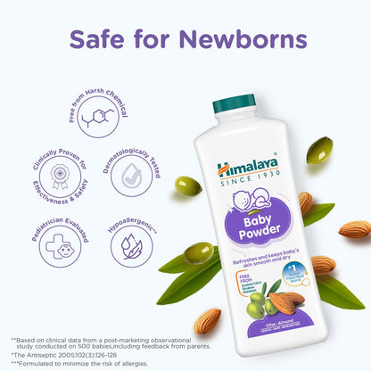 Himalaya Baby Powder with Olive Oil and Yashada Bhasma, Baby Care Powder - ingredients panel (23)