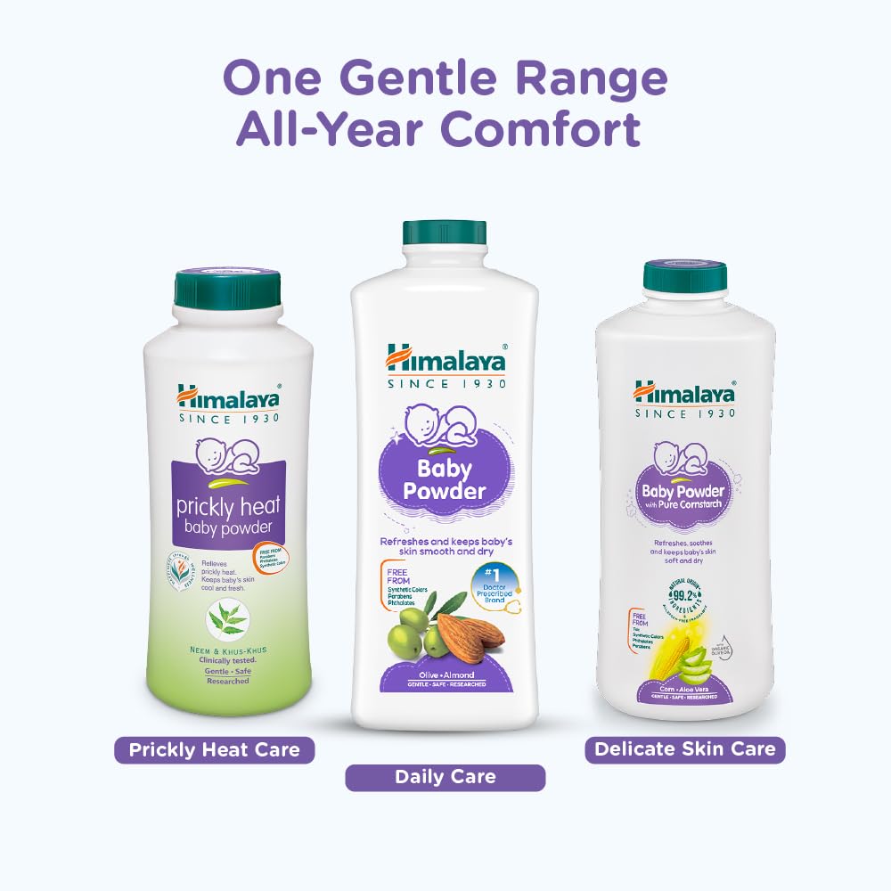 Himalaya Baby Powder with Olive Oil and Yashada Bhasma, Baby Care Powder - in use (24)