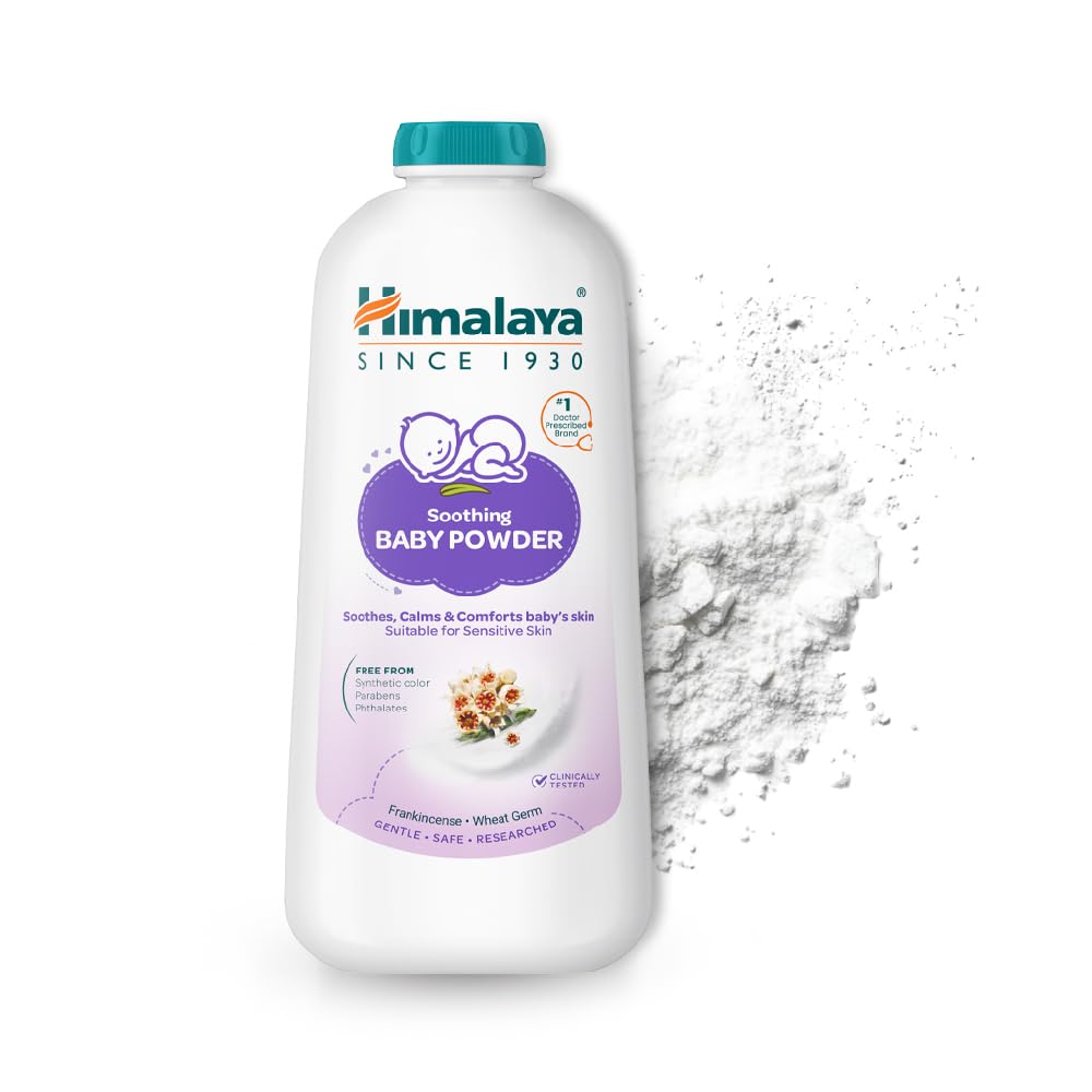 Himalaya Baby Powder with Olive Oil and Yashada Bhasma, Baby Care Powder - front view (33)