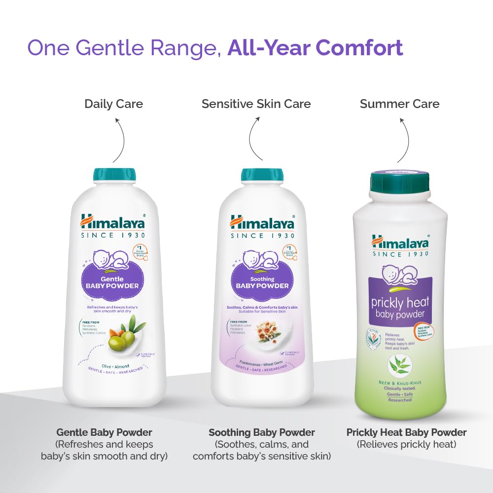 Himalaya Baby Powder with Olive Oil and Yashada Bhasma, Baby Care Powder - in use (39)