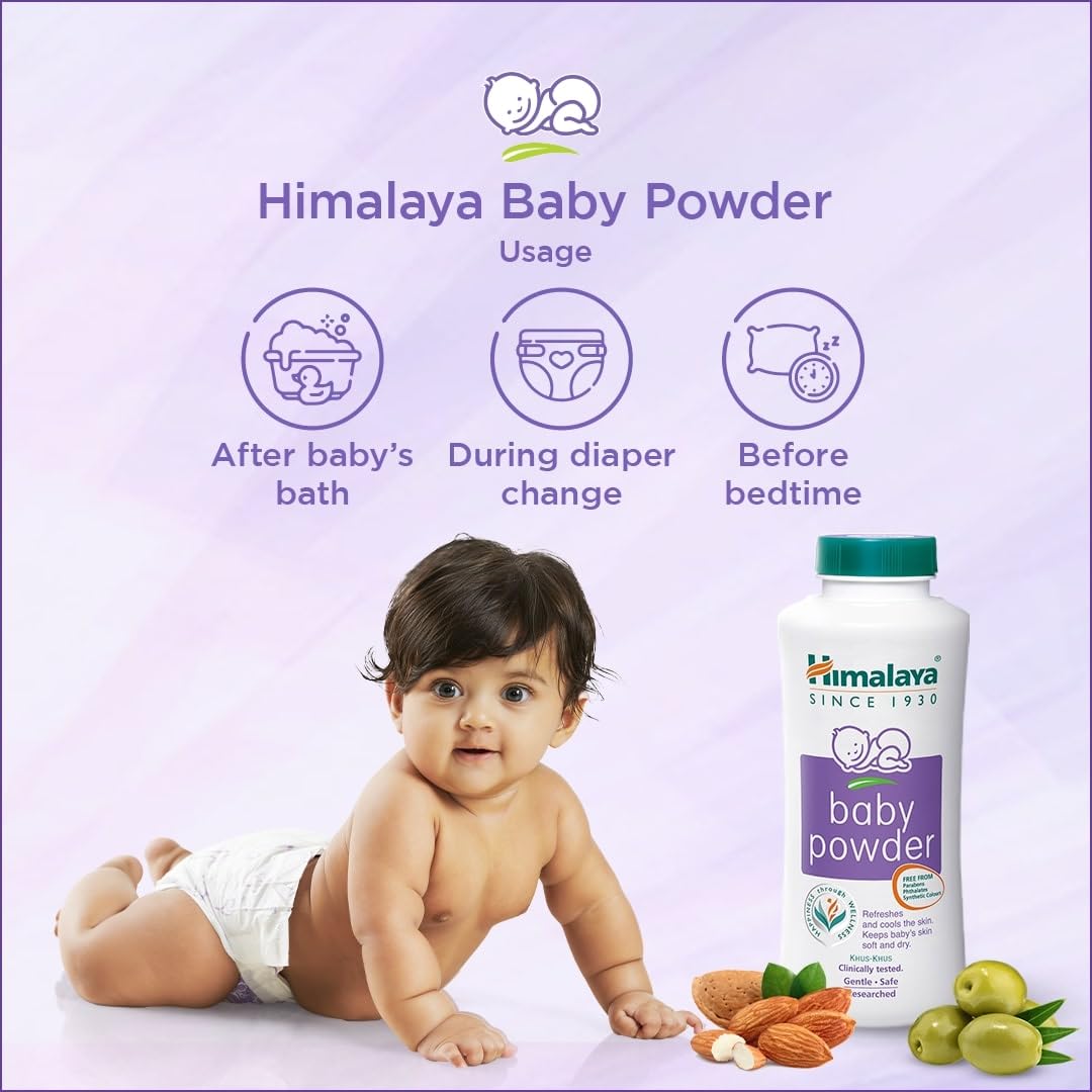 Himalaya Baby Powder with Olive Oil and Yashada Bhasma, Baby Care Powder - packaging