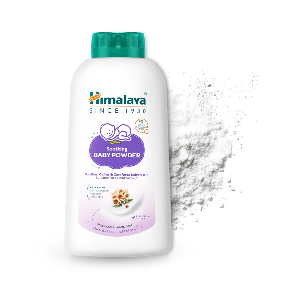 Himalaya Baby Powder with Olive Oil and Yashada Bhasma, Baby Care Powder - front view (42)