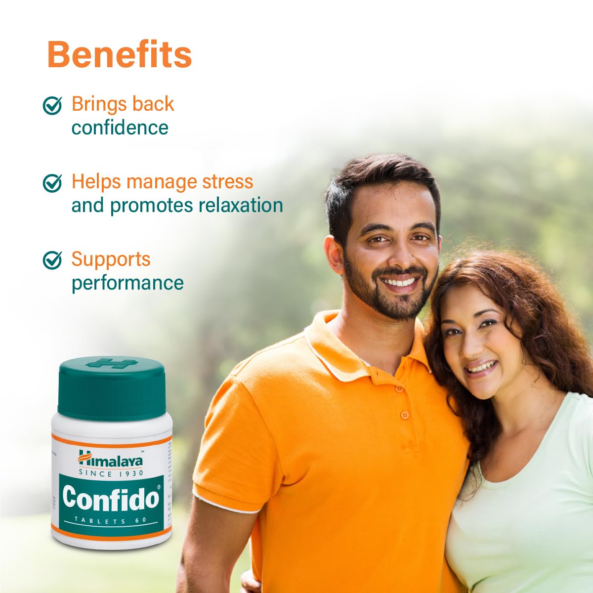 Himalaya Confido Herbal Supplement Tablets, 60 Count - ingredients panel