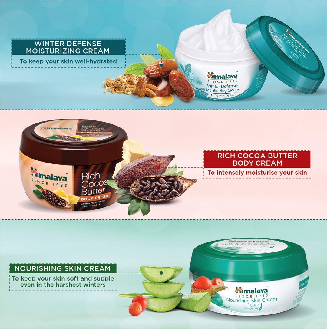 Himalaya Nourishing Skin Cream for Face, 200ml, Light Non-Greasy with Winter Cherry and Aloe Vera, Daily Moisturizer - label