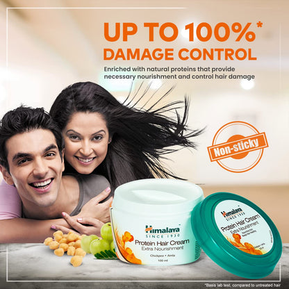 Himalaya Protein Hair Cream with Chickpea and Amla, 100g, Non-Sticky Conditioner for Men and Women - front view