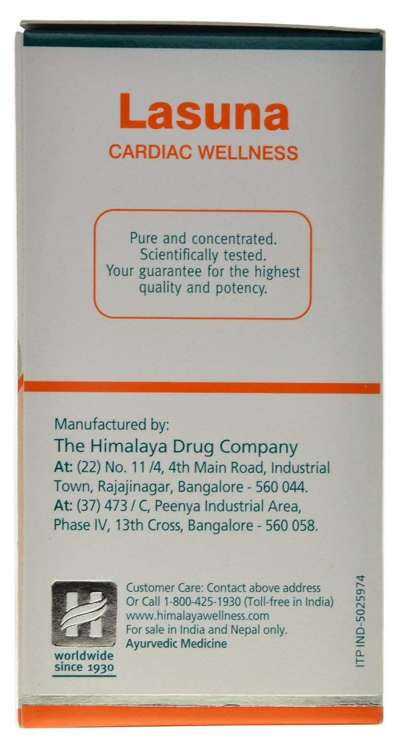 Himalaya Pure Herbs Lasuna Garlic Tablets, 250 mg, 60 Count, Herbal Supplement - ingredients panel