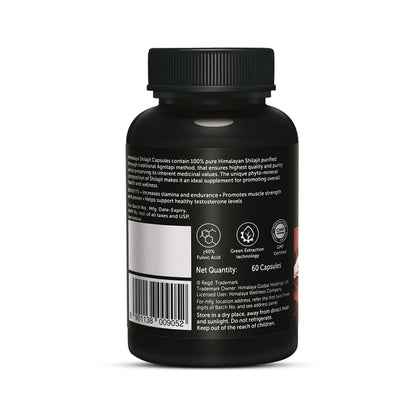 Himalaya Shilajit Capsule|60s|Enhances Stamina,Energy and Power|Supports Healthy Testosterone Levels - front view