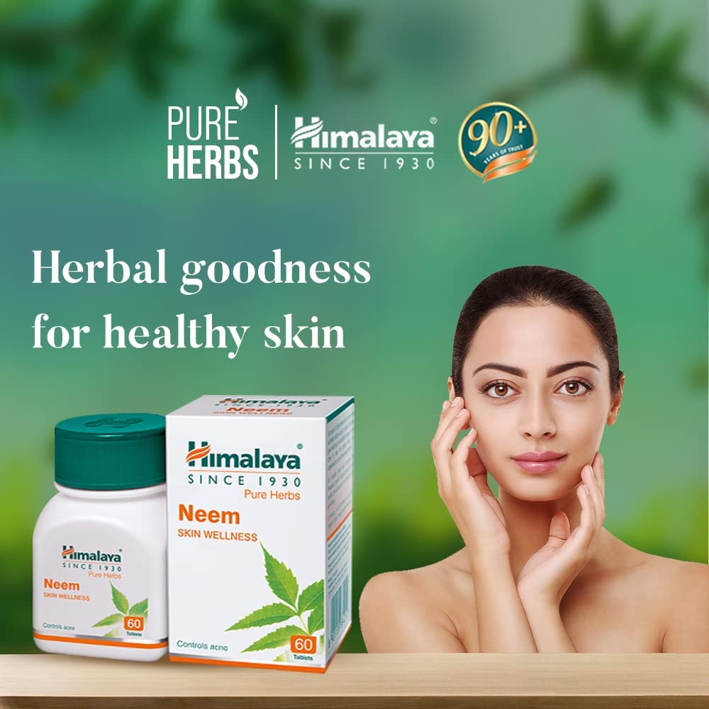 Himalaya Wellness Neem Herbal Supplement - 60 Tablets (Pack of 3) - packaging