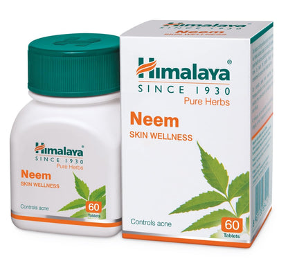 Himalaya Wellness Neem Pure Herb Supplement, 60 Tablets, Adult Formula, 0.05kg Pack