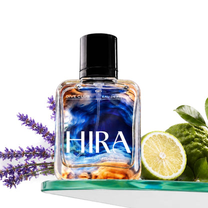 HIRA Dive Club Eau De Parfum for Men, 50ml, Fresh Woody Musky Spicy Fragrance