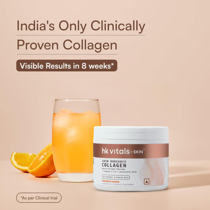 HK Vitals Collagen Powder Supplement, Marine Collagen with Vitamin C, E, Biotin and Hyaluronic Acid, Unisex Nutritional Suppl