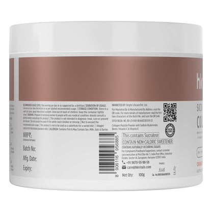 HK Vitals Collagen Powder Supplement, Marine Collagen with Vitamin C, E, Biotin and Hyaluronic Acid, Unisex Nutritional Suppl