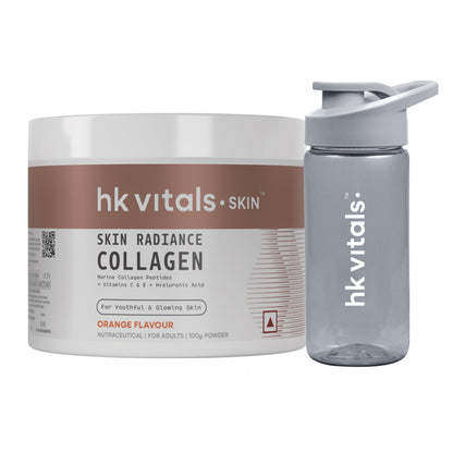 HK Vitals Collagen Powder Supplement, Marine Collagen with Vitamin C, E, Biotin and Hyaluronic Acid, Unisex Nutritional Suppl