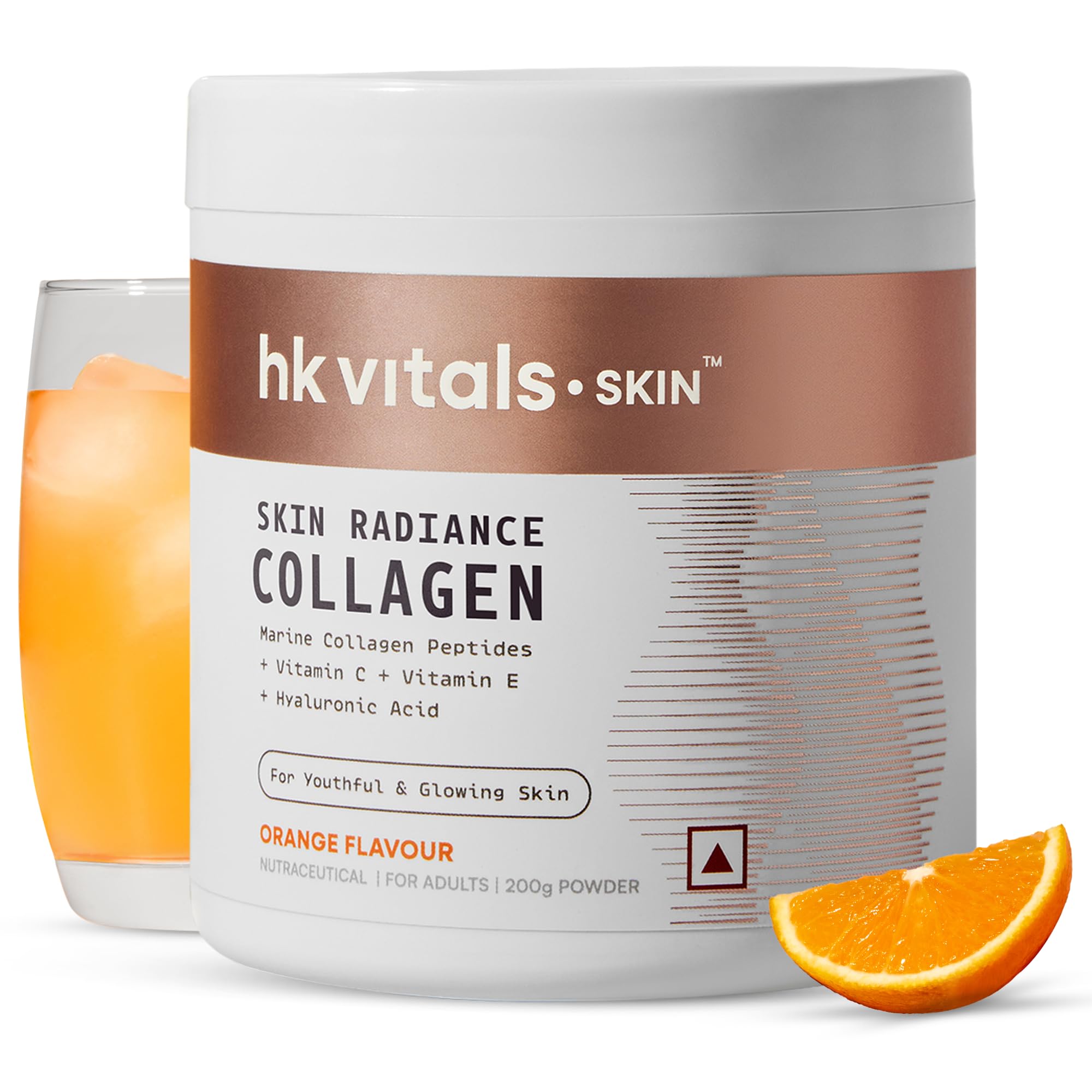 HK Vitals Collagen Powder Supplement, Marine Collagen with Vitamin C, E, Biotin and Hyaluronic Acid, Unisex Nutritional Suppl