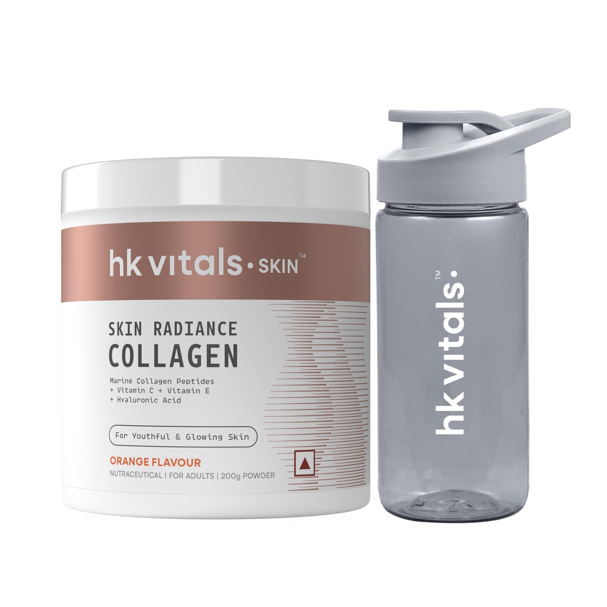 HK Vitals Collagen Powder Supplement, Marine Collagen with Vitamin C, E, Biotin and Hyaluronic Acid, Unisex Nutritional Suppl