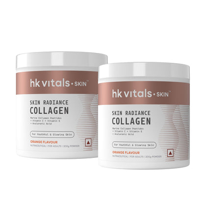HK Vitals Collagen Powder Supplement, Marine Collagen with Vitamin C, E, Biotin and Hyaluronic Acid, Unisex Nutritional Suppl