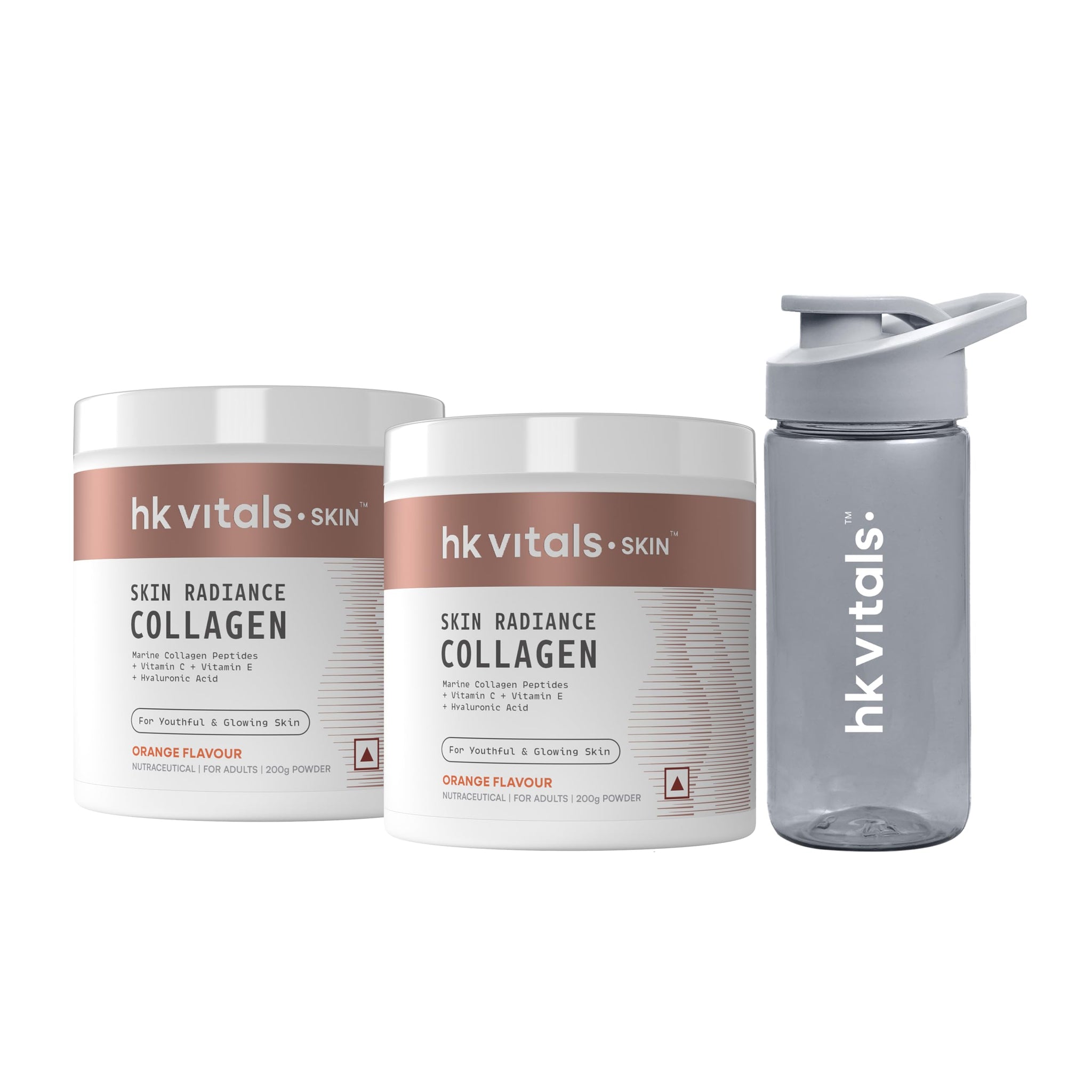 HK Vitals Collagen Powder Supplement, Marine Collagen with Vitamin C, E, Biotin and Hyaluronic Acid, Unisex Nutritional Suppl