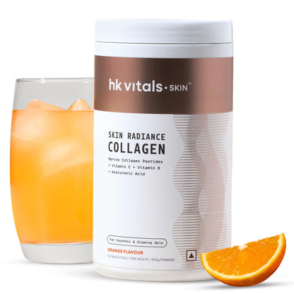 HK Vitals Collagen Powder Supplement, Marine Collagen with Vitamin C, E, Biotin and Hyaluronic Acid, Unisex Nutritional Suppl
