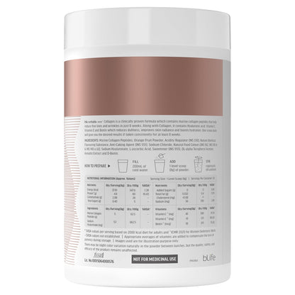 HK Vitals Collagen Powder Supplement, Marine Collagen with Vitamin C, E, Biotin and Hyaluronic Acid, Unisex Nutritional Suppl