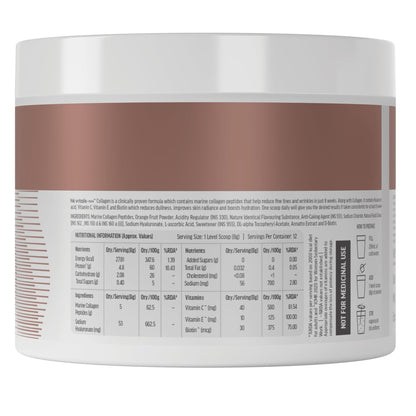 HK Vitals Collagen Powder Supplement, Marine Collagen with Vitamin C, E, Biotin and Hyaluronic Acid, Unisex Nutritional Suppl