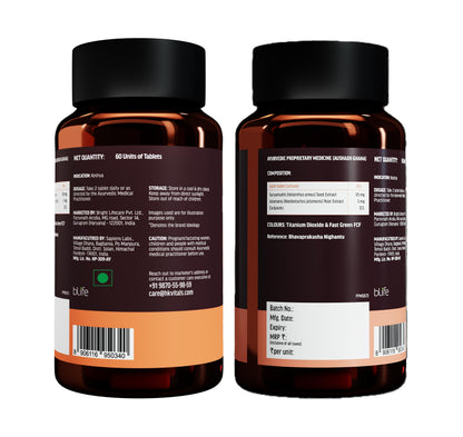 HK Vitals Hair Vitamins for Women, Vitamin B7 Biotin Tablets with Ashwagandha Tulsi Amla, Adult Dietary Supplement - label de