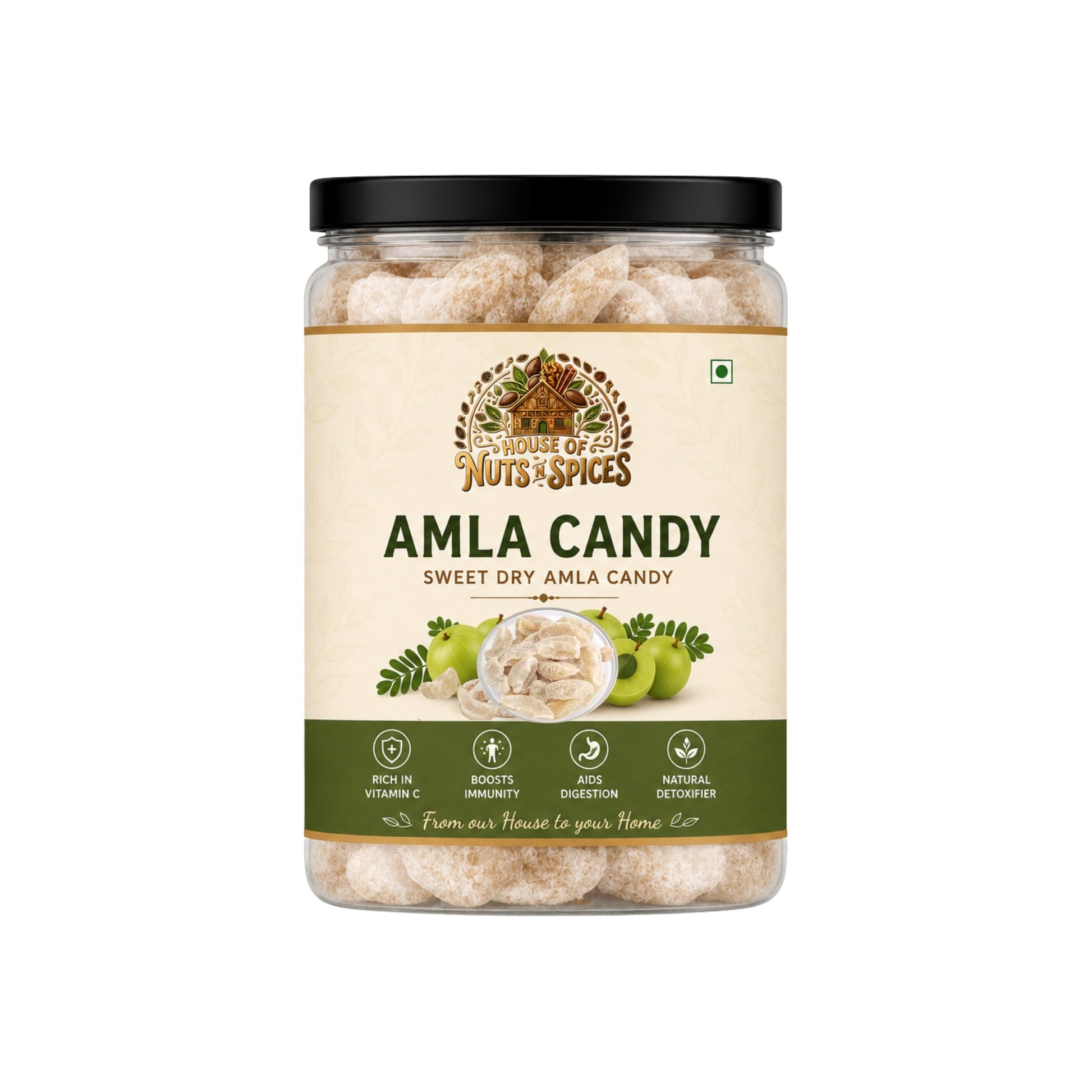 HOUSE OF NUTS N SPICES Sweet Amla Candy 250gm | Sweet & Tangy Indian Gooseberry Candy | Digestive Candy Rich in Vitamin C | H