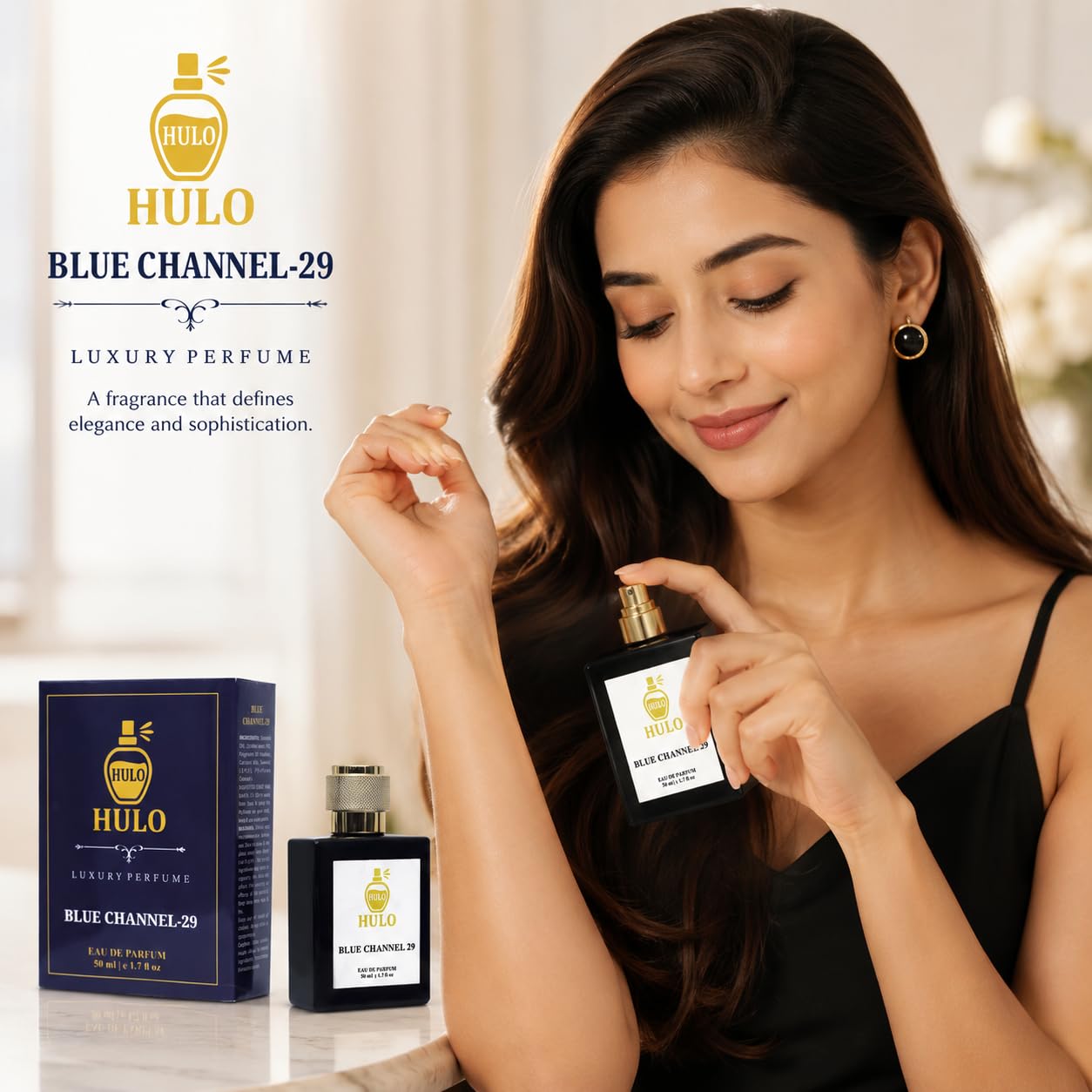 Hulo Eau de Parfum 50ml Unisex Fragrance Spray for Daily Wear - front view