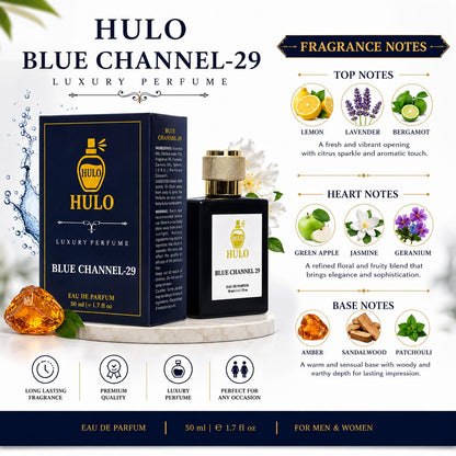 Hulo Eau de Parfum 50ml Unisex Fragrance Spray for Daily Wear - packaging