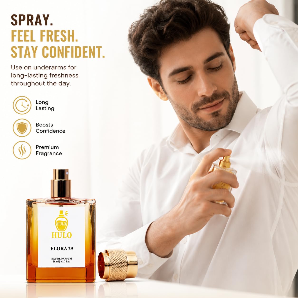Hulo Eau de Parfum 50ml Unisex Fragrance Spray for Daily Wear - back view (9)